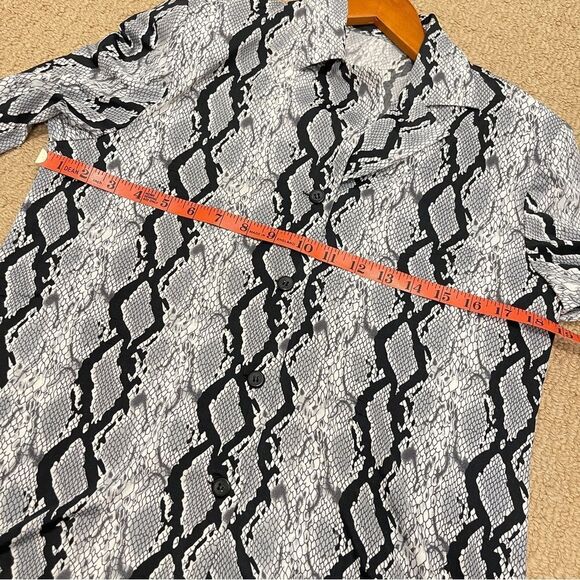 Vintage Snake Print Blazer Grey Black - Picture 7 of 9